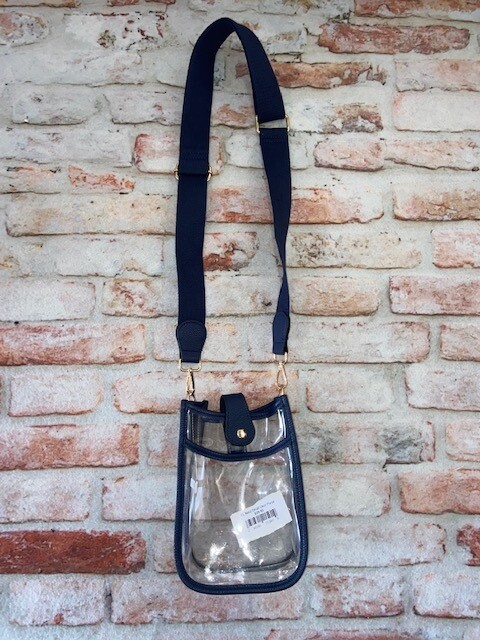 KL Navy Small Clear Purse