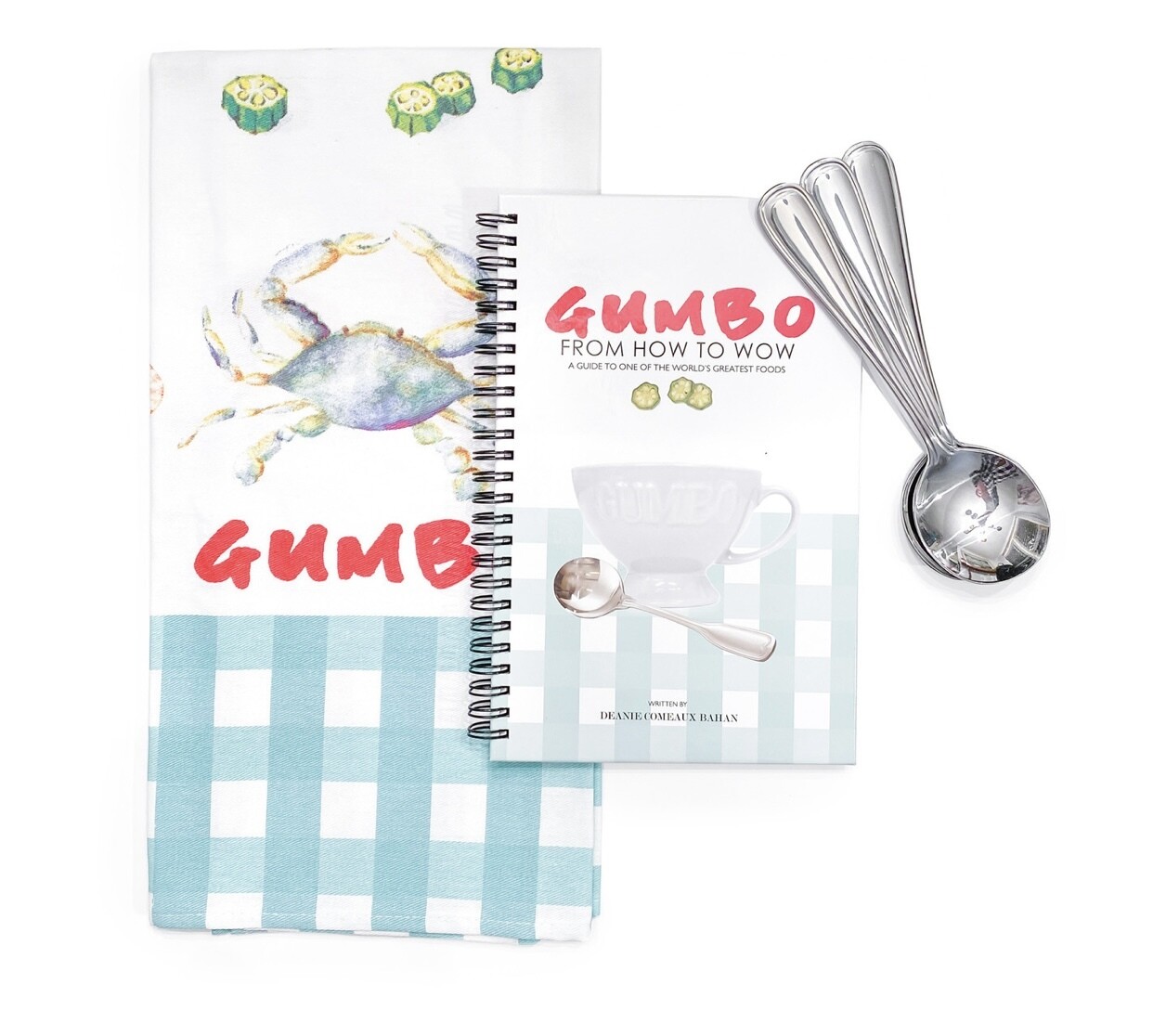 Gumbo Gift Set, Cookbook, Towel & Spoons