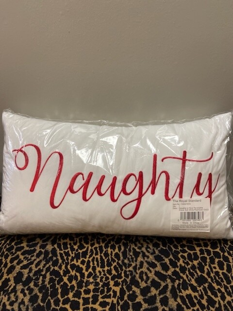 Naughty/Nice Reversible Pillow