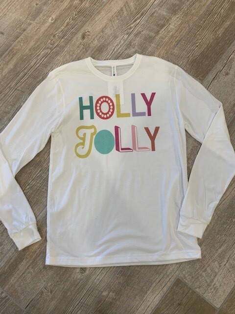 Holly Jolly L\S Tee, White