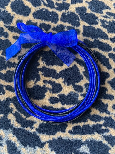 Guitar String Bracelet Set, Black\Blue