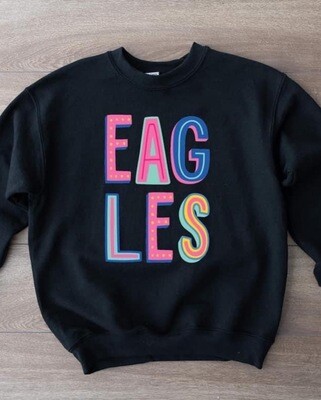 Colorful Mascot Sweatshirt, Eagles