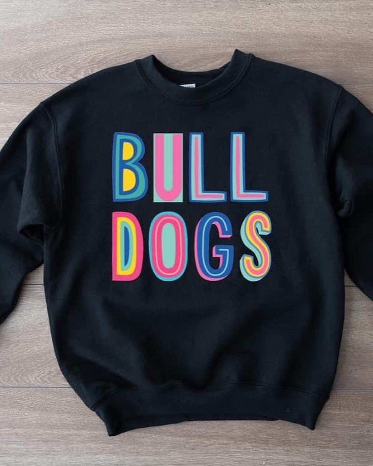 Colorful Mascot Sweatshirt, Bulldogs