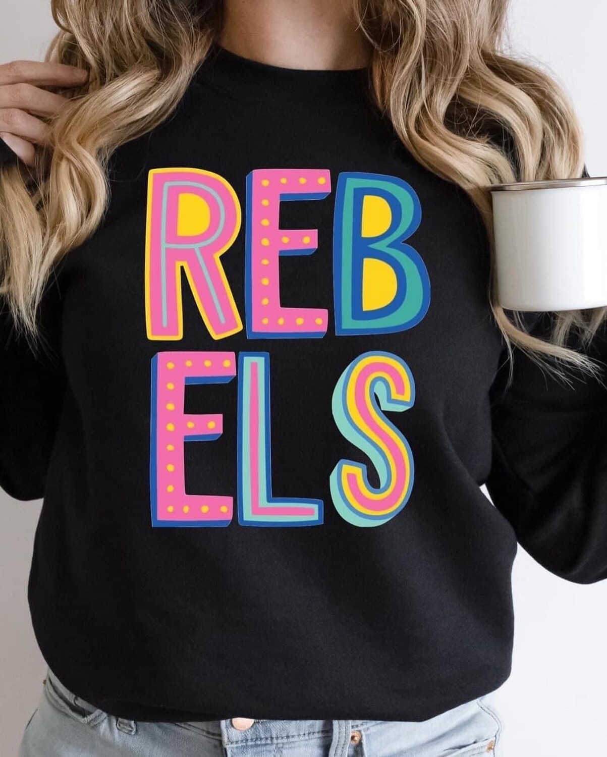 Colorful Mascot Sweatshirt, Rebels