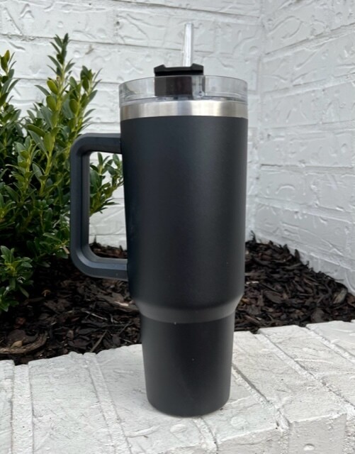 Dupe 40oz Cups with Straw, Black
