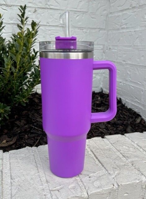 Dupe 40oz Cups with Straw, Purple