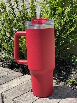 Dupe 40oz Cups with Straw, Red