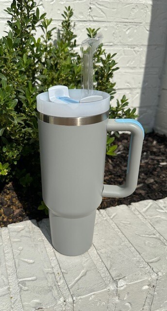 Dupe 40oz Cups with Straw, Grey