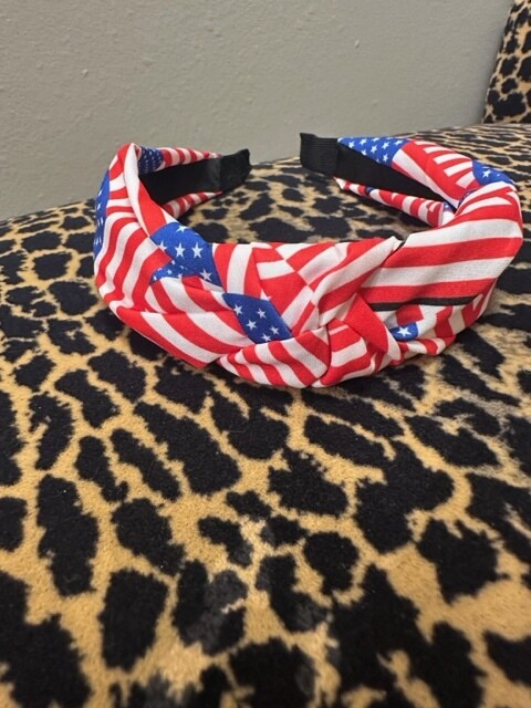 Patriotic Headband, Royal Blue Flag