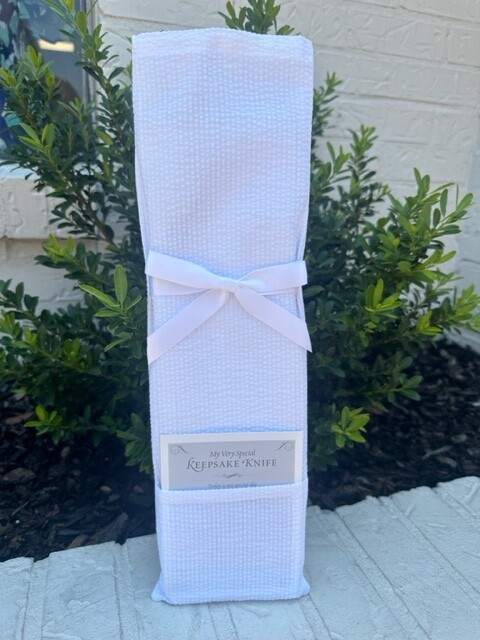 Birthday Knife, White Seersucker (Boy Or Girl)