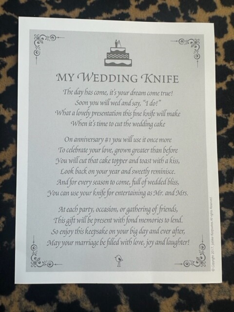 Keepsake Knife, Wedding (Rosette White)