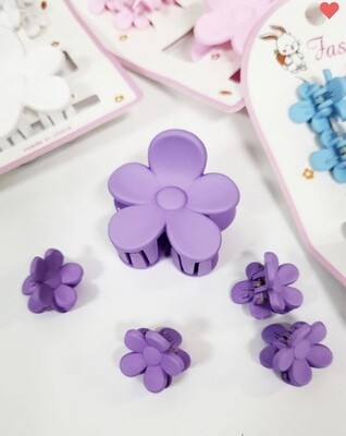 Mini Hair Claw Clip Set, Assorted Colors