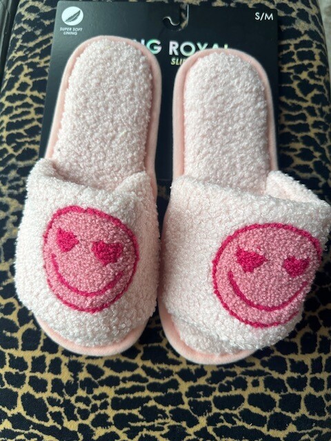 Happy Face Slipper, Pink