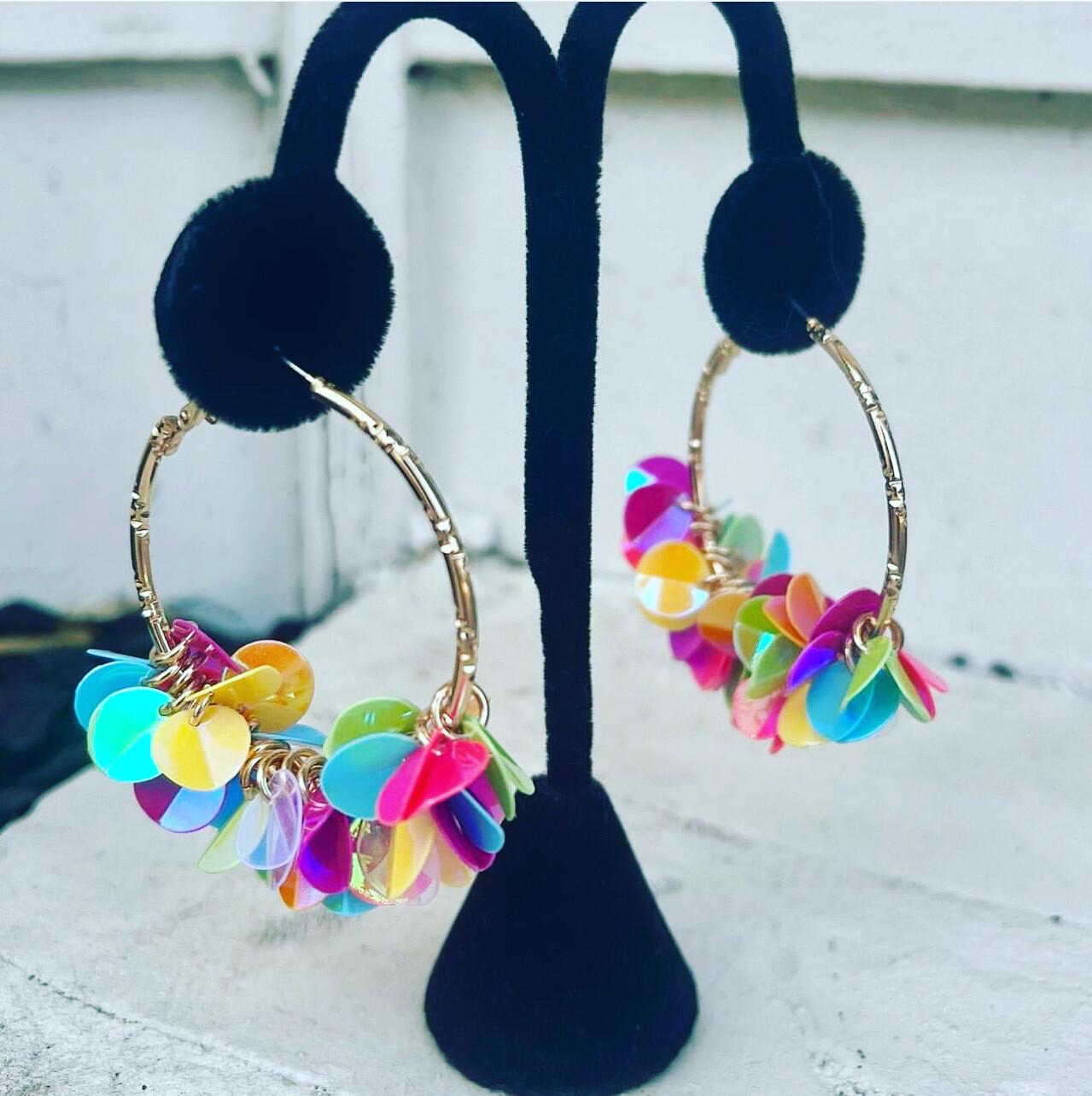 SL Colorful Hoop Earrings