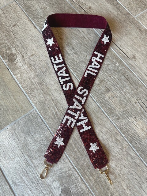 Hail State Sequin & Beaded Purse Strap