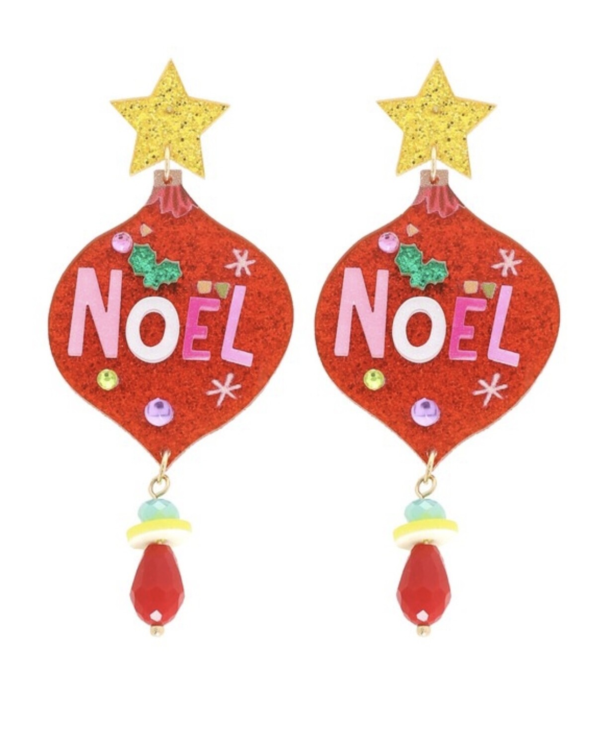 Glitter Noel Dangle Earrings