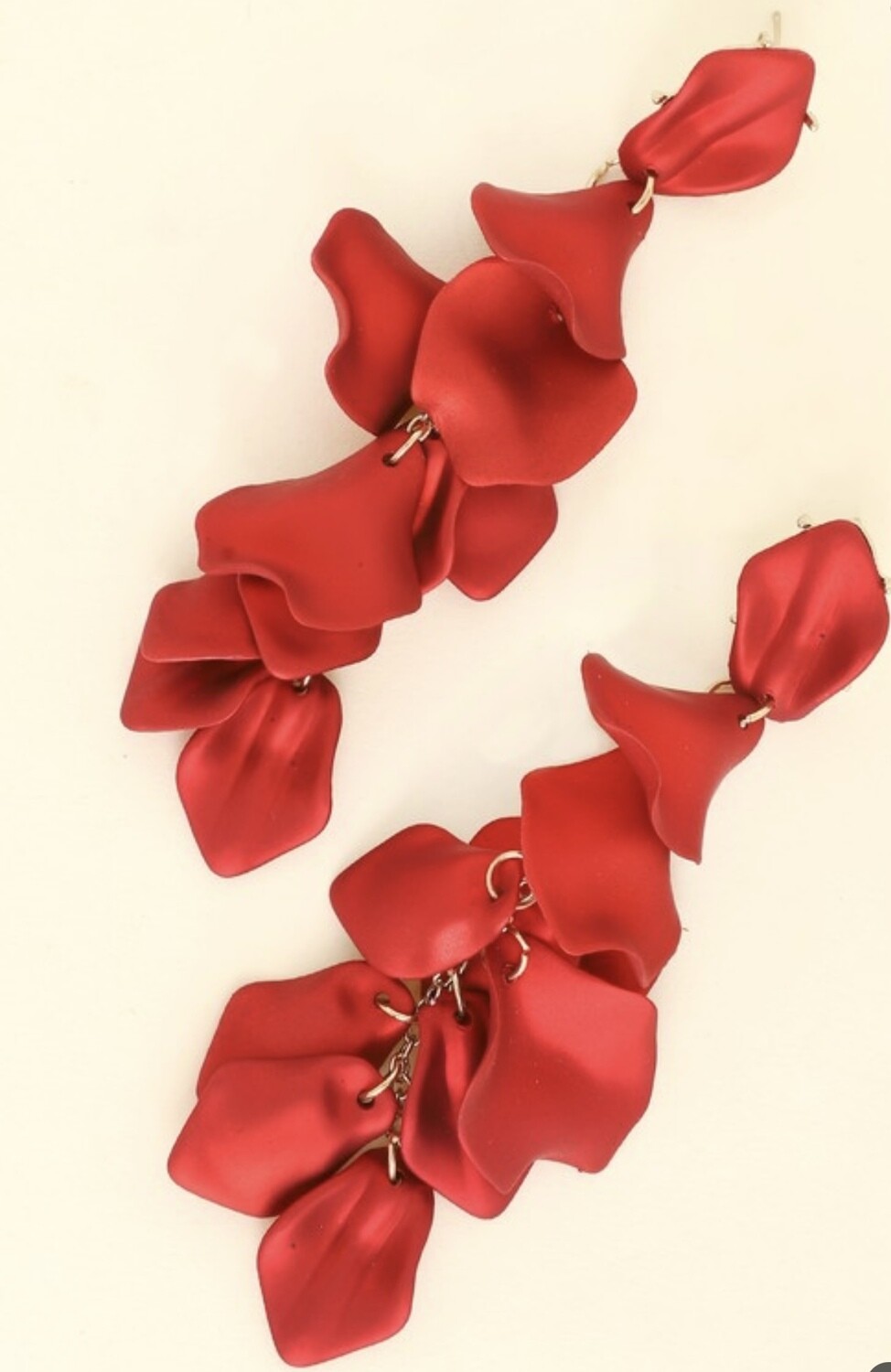 Vibrant Acrylic Dangle Earrings, Red