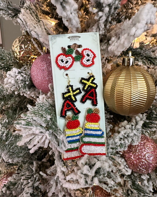 Teacher Appreciation Beaded Earring Set