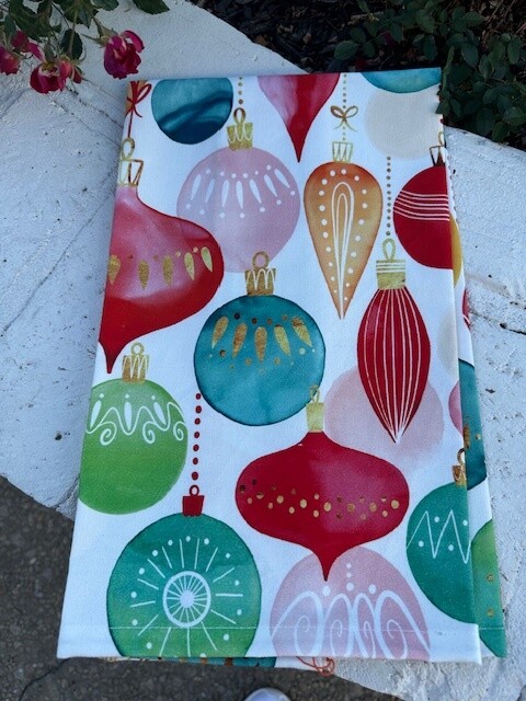 Luminous Ornaments Tea Towel