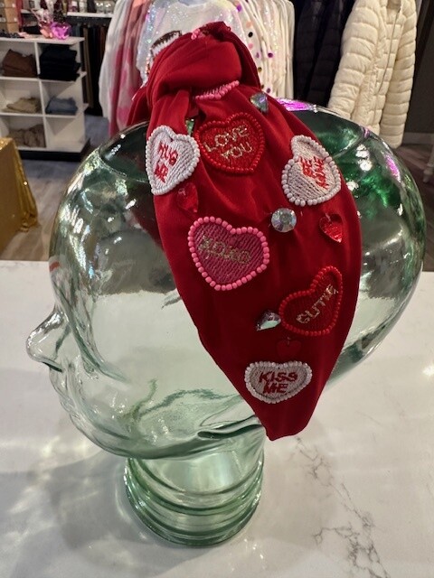 XOXO Valentine Headband, Red