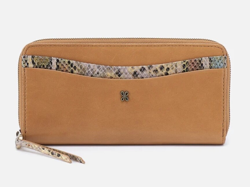 Hobo Max Large Zip Around, Natural