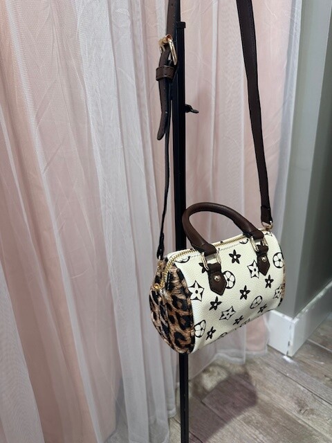 Mini Me Inspired Barrell with Animal Print, Cream