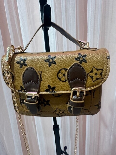 Mini Me Small Double Buckle, Chocolate