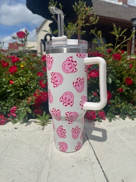 GG Cowboy Smiley 40oz. Cup, White