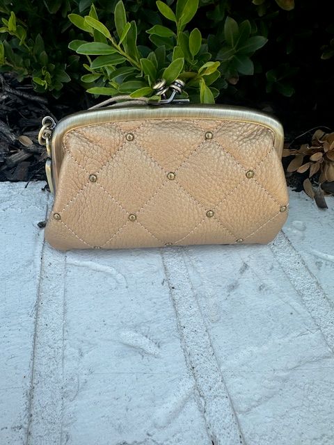 Hobo Cheer Frame Pouch, Dusty Gold