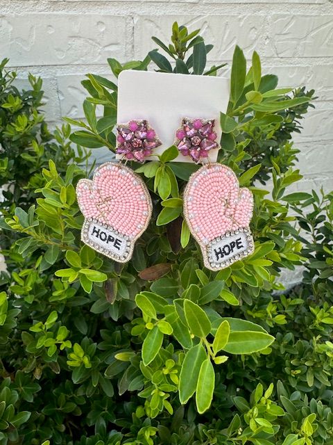 Beaded Boxing Gloves (Hope) Earrings