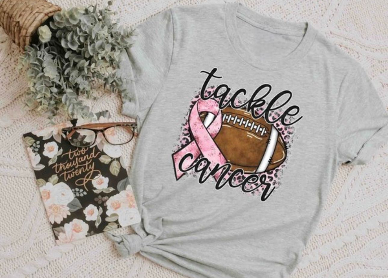 Tackle Cancer Tee, Grey