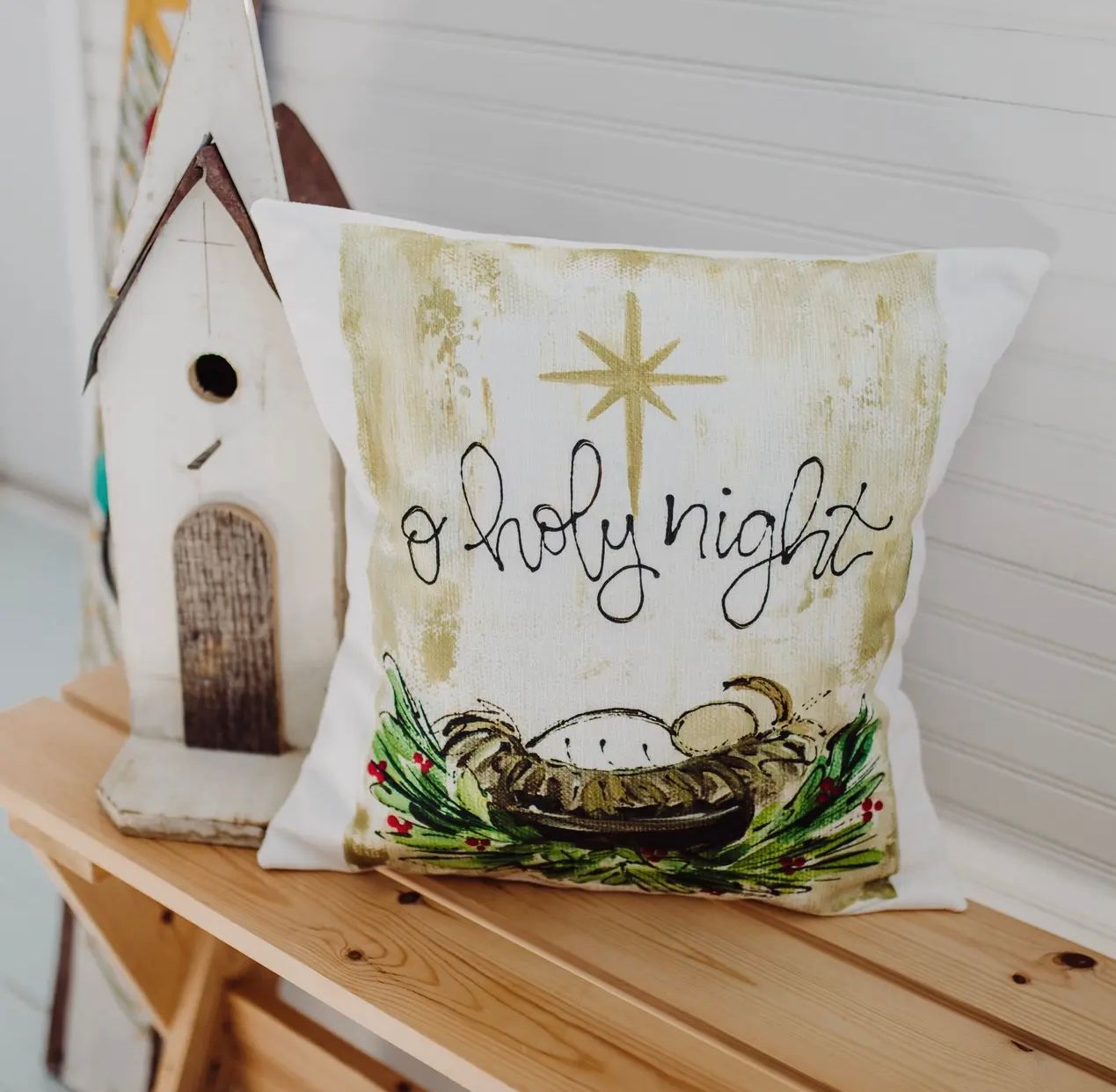 LB O Holy Night Pillow Pillow (18x18)