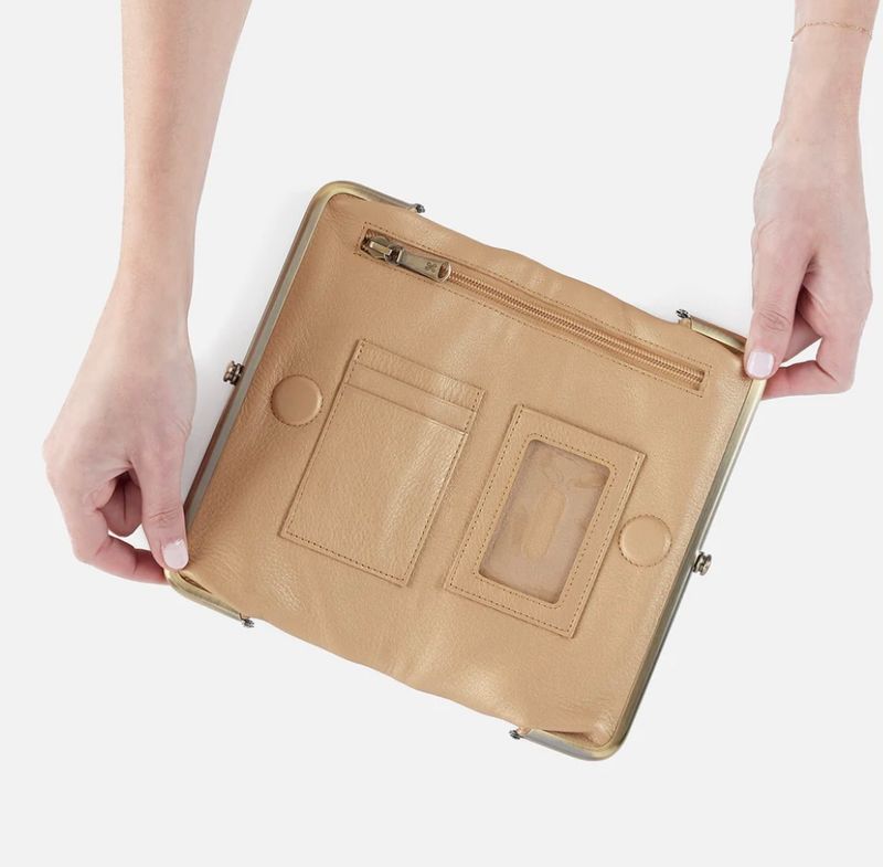 Hobo Lauren Clutch Wallet, Dusty Gold