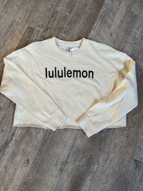 Lulu Cropped Sweatshirt, Bone