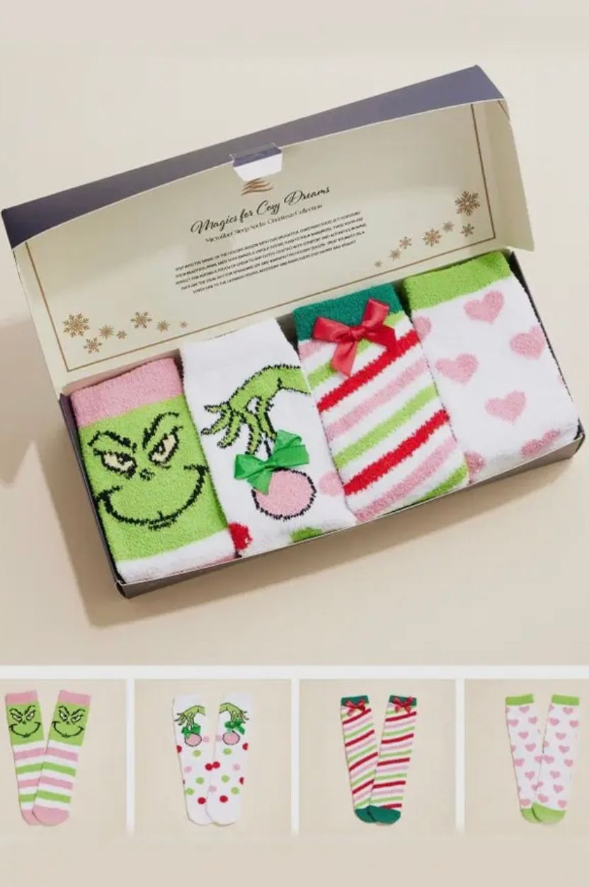 Green Man Christmas Gift Socks Set, Assorted