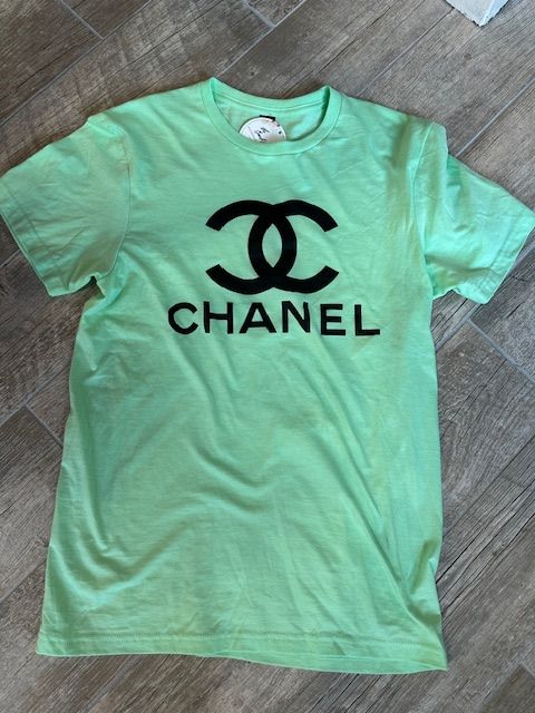 CC Chanel Tee, Mint Green