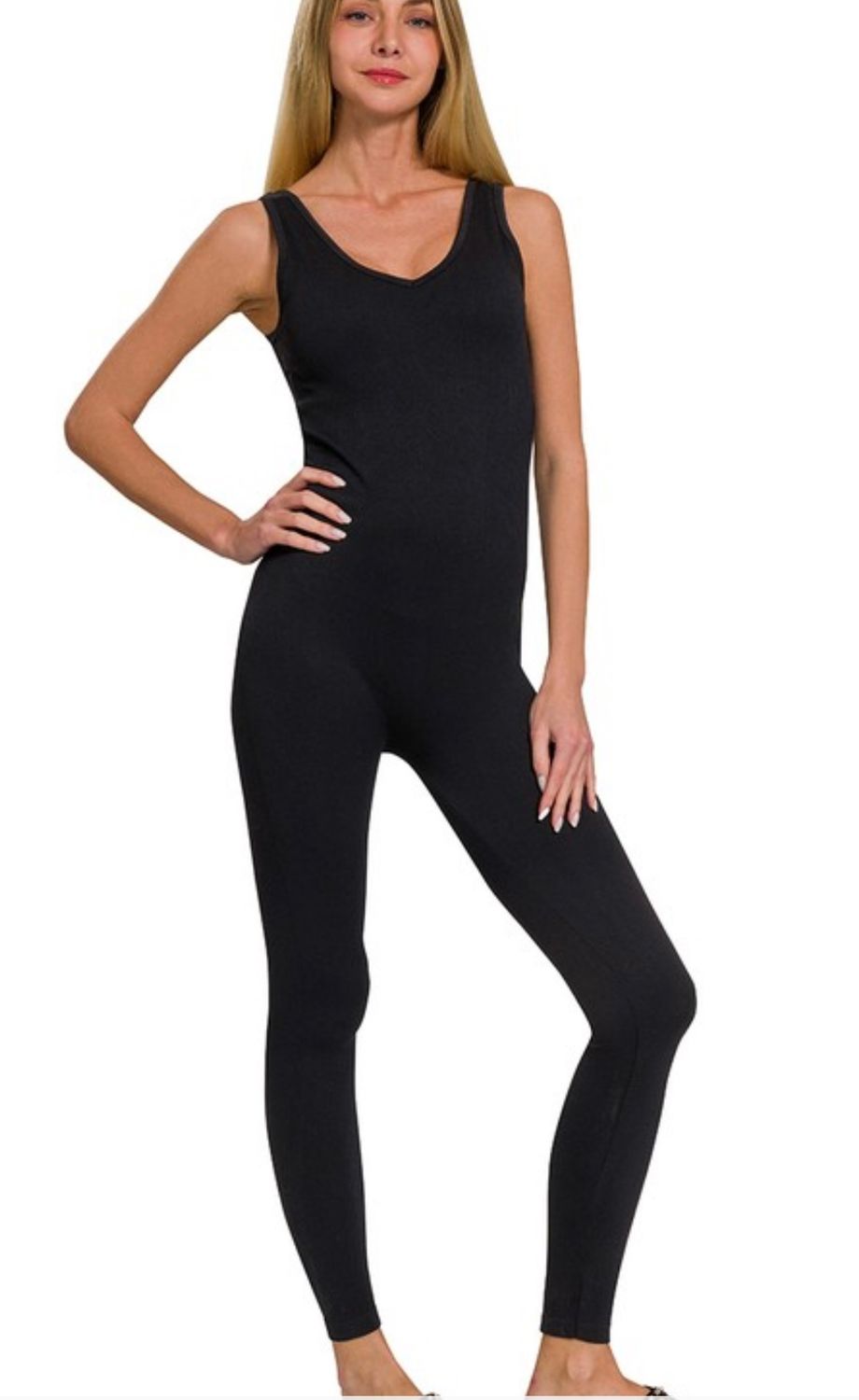 Ribbed (Bra Included) Seamless Long Bodysuit