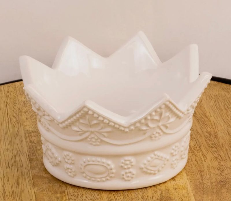 Condiment Crown Bowl, White