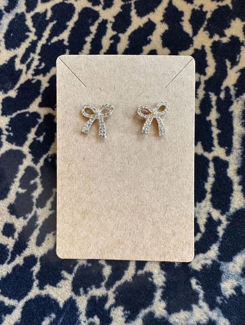 Rhinestone Bow Earrings