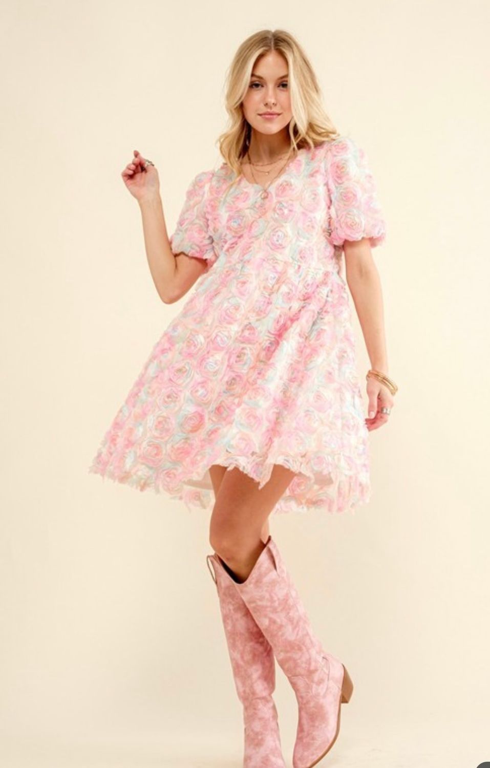 3D Floral Dress