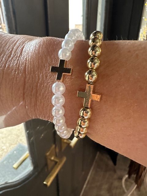 2 Piece Cross Bracelet Set