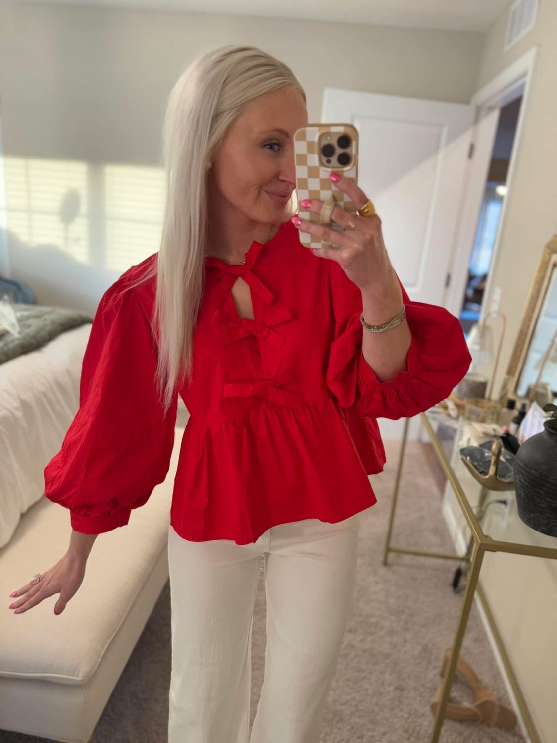Rosie Red Bow Top