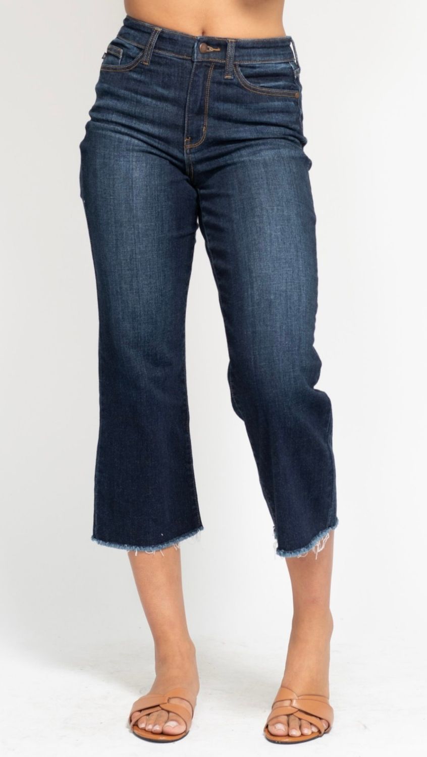Judy Blue HW Cropped Wide Leg