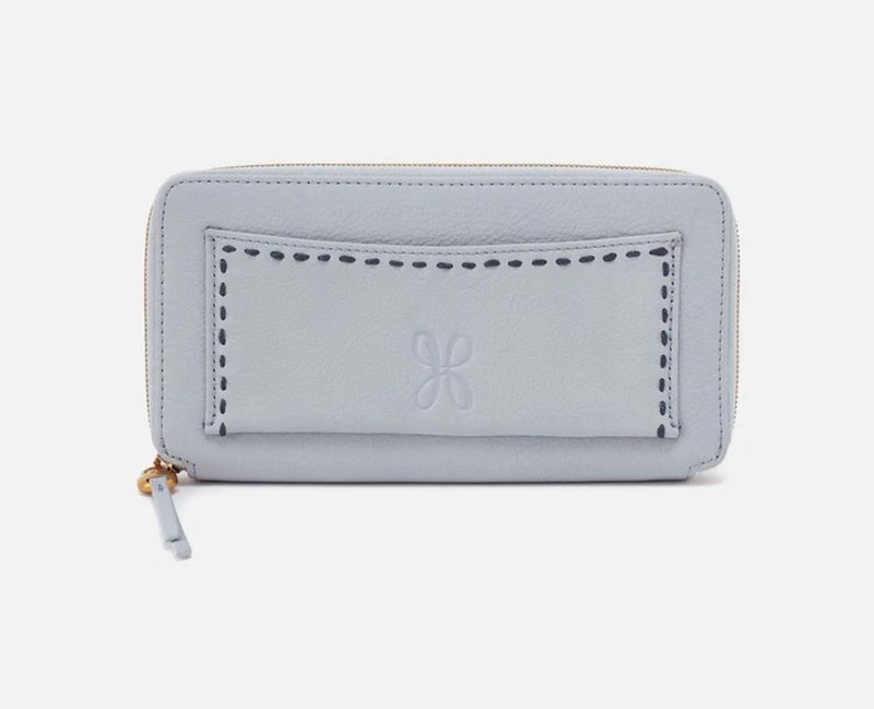 Hobo Hart Large Wallet, Blue Pearl