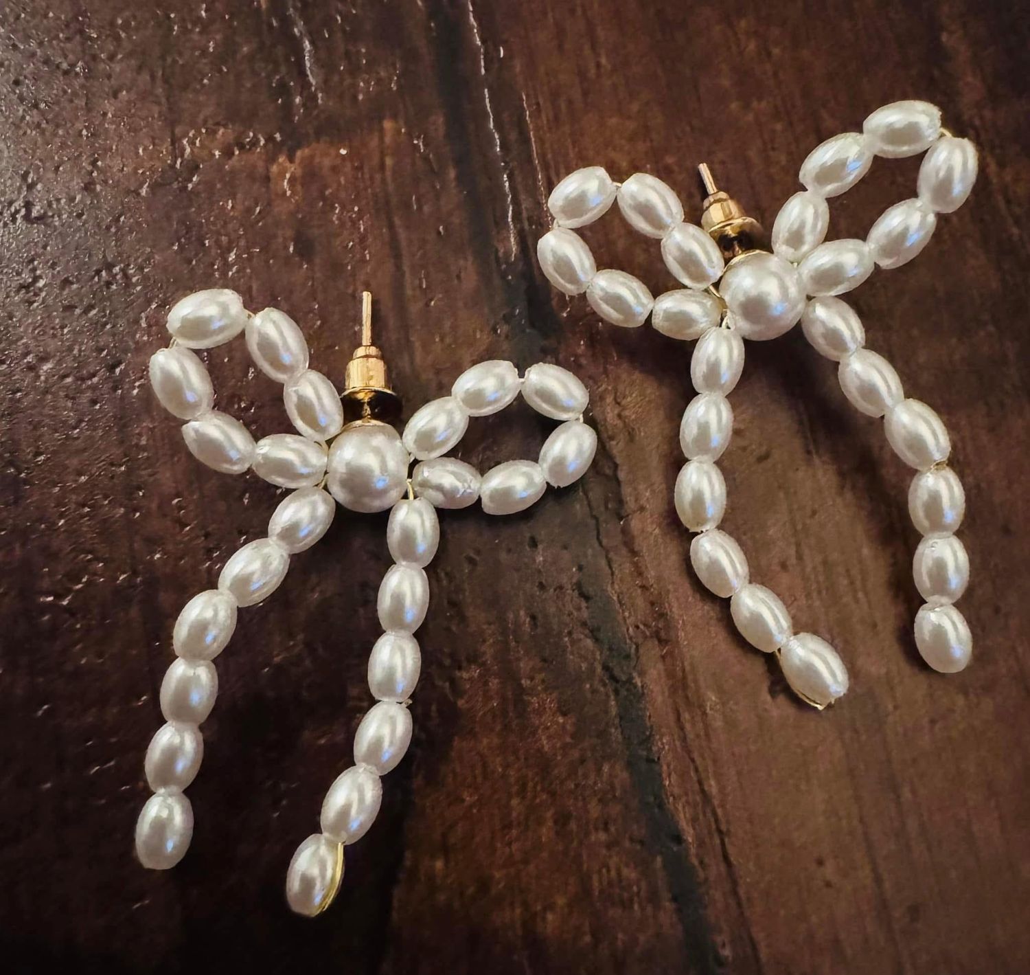 Pearl Bow Earrings