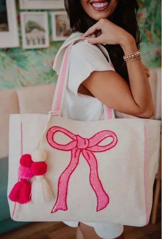 KD Sequin Bow Tote