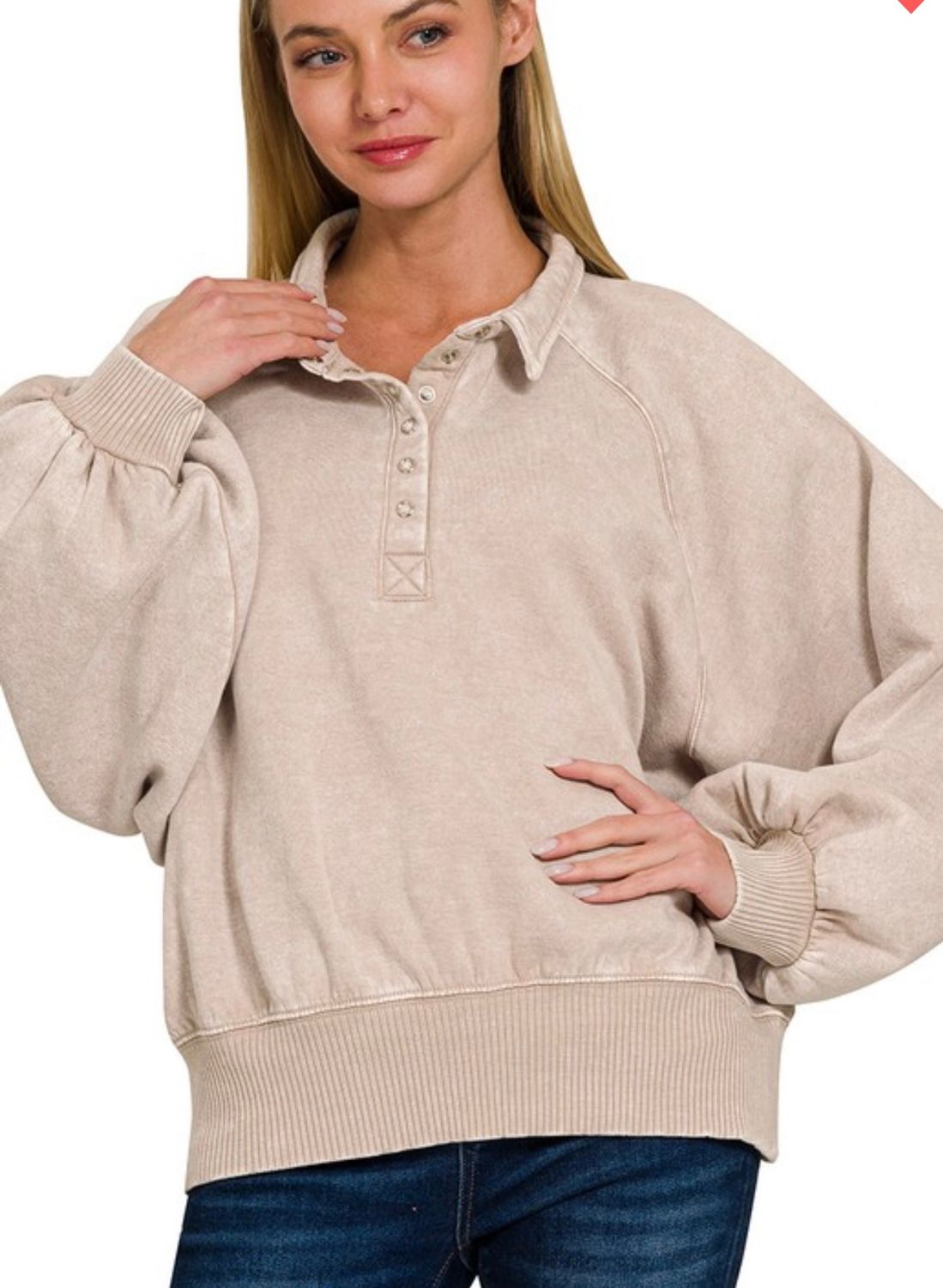 Acid Wash Fleece, Ash Mocha