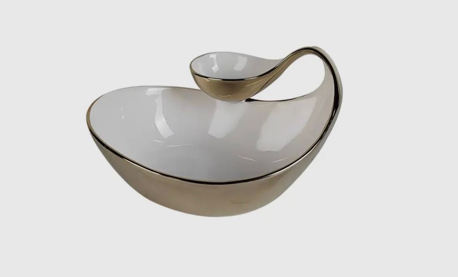 Porcelain Chip &amp; Dip Bowl