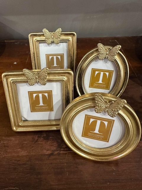 Set Of 4 Golden Butterfly Frames