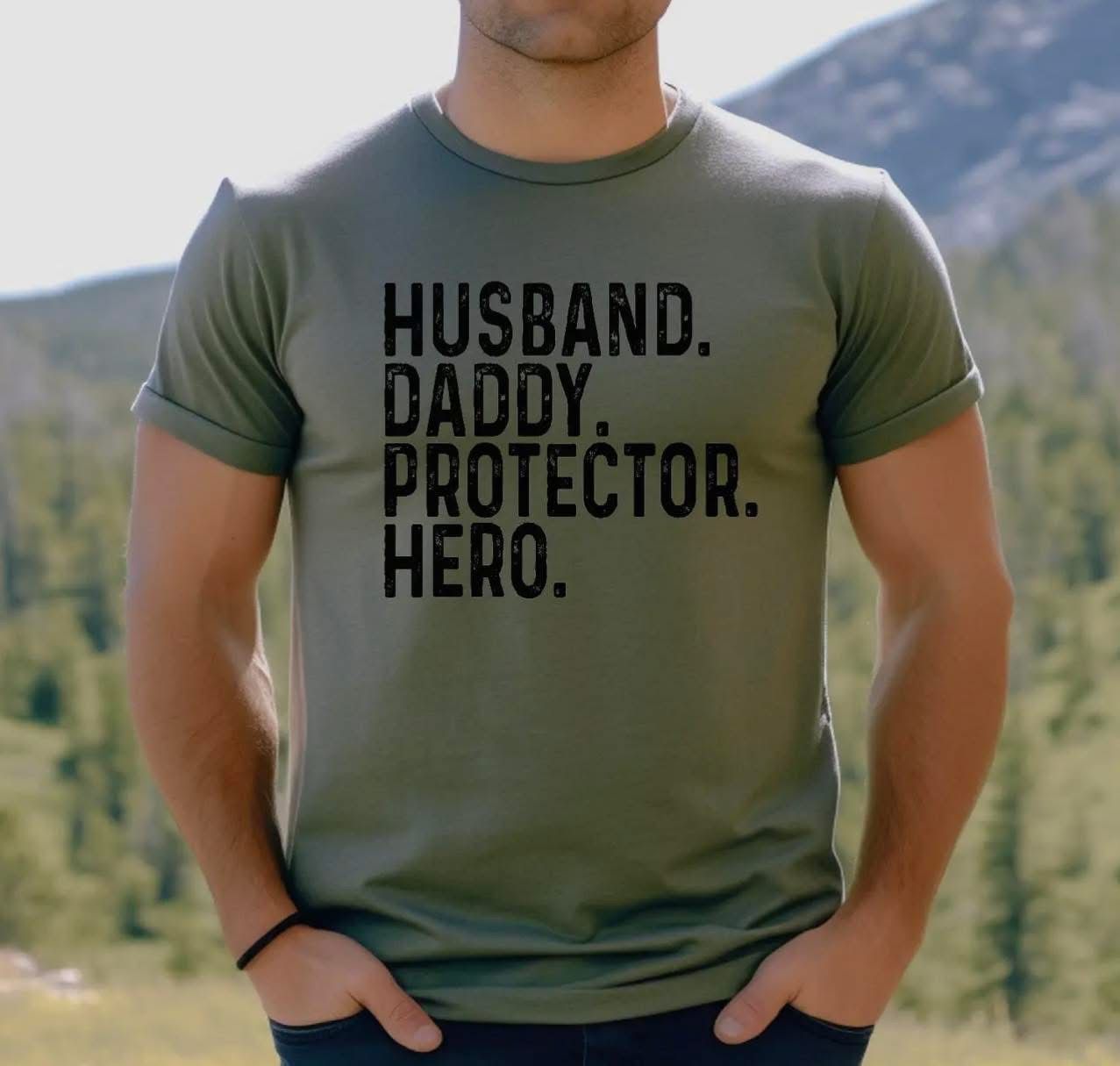 Daddy Definition Tee, Army Green